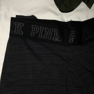 PINK Ultimate black & gray crop leggings